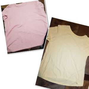 Time and Tru Women's Tees. Pink and Yellow LG 12-14
